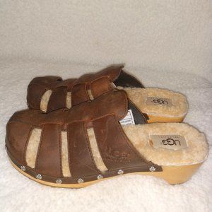 New Ugg Fisherman Sandals, Sherpa lined, Sz 6